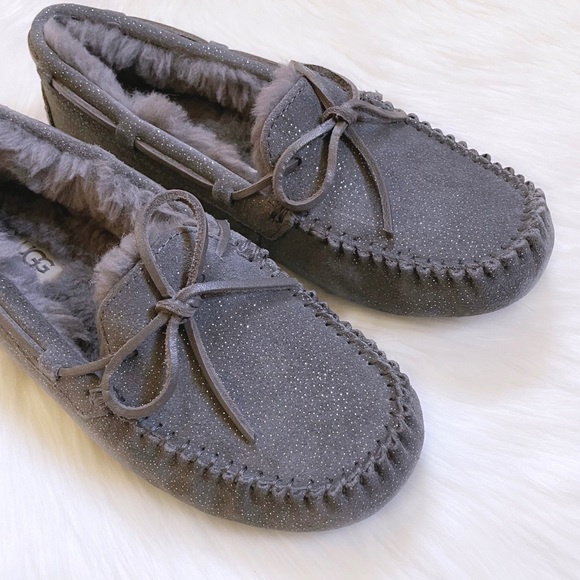 UGG Dakota Milky Way Moccasin Slippers In Charcoal - Picture 3 of 8